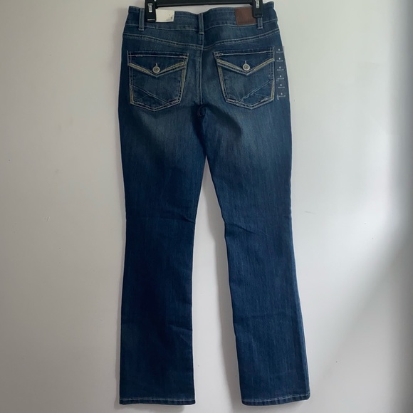 NWT Maurices Blue Slim Boot Denim Flex Mid Rise Jeans Size 6 - Picture 2 of 2